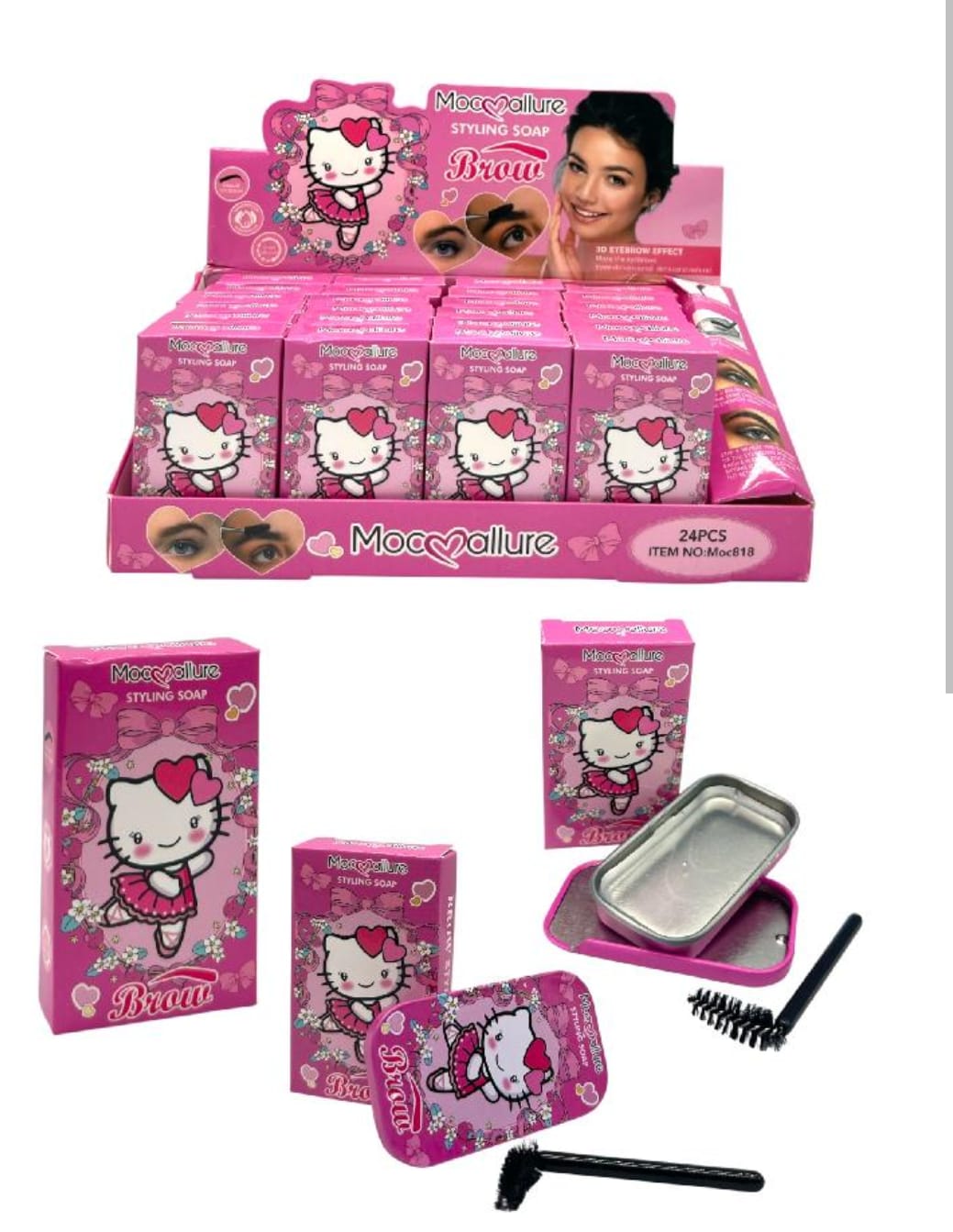 JABON DE CEJAS 3D FINALIZE THE  HELLO KITTY  (MOC818)