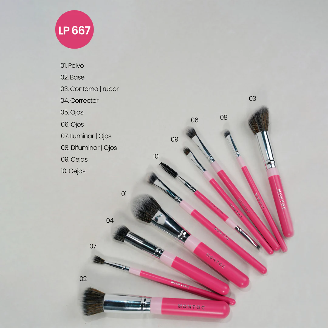 KIT DE BROCHAS FUFFLY MONTOC X10 (LP667)